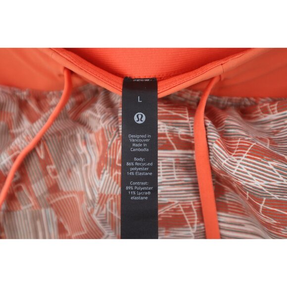 Lululemon Men's Patterned Athletic Board Shorts L Swimming  Elastane Red/White - Picture 3 of 11